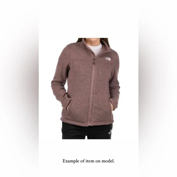 THE NORTH FACE Women's Maggy Full Zip Up Sweater Dark Grey Fleece